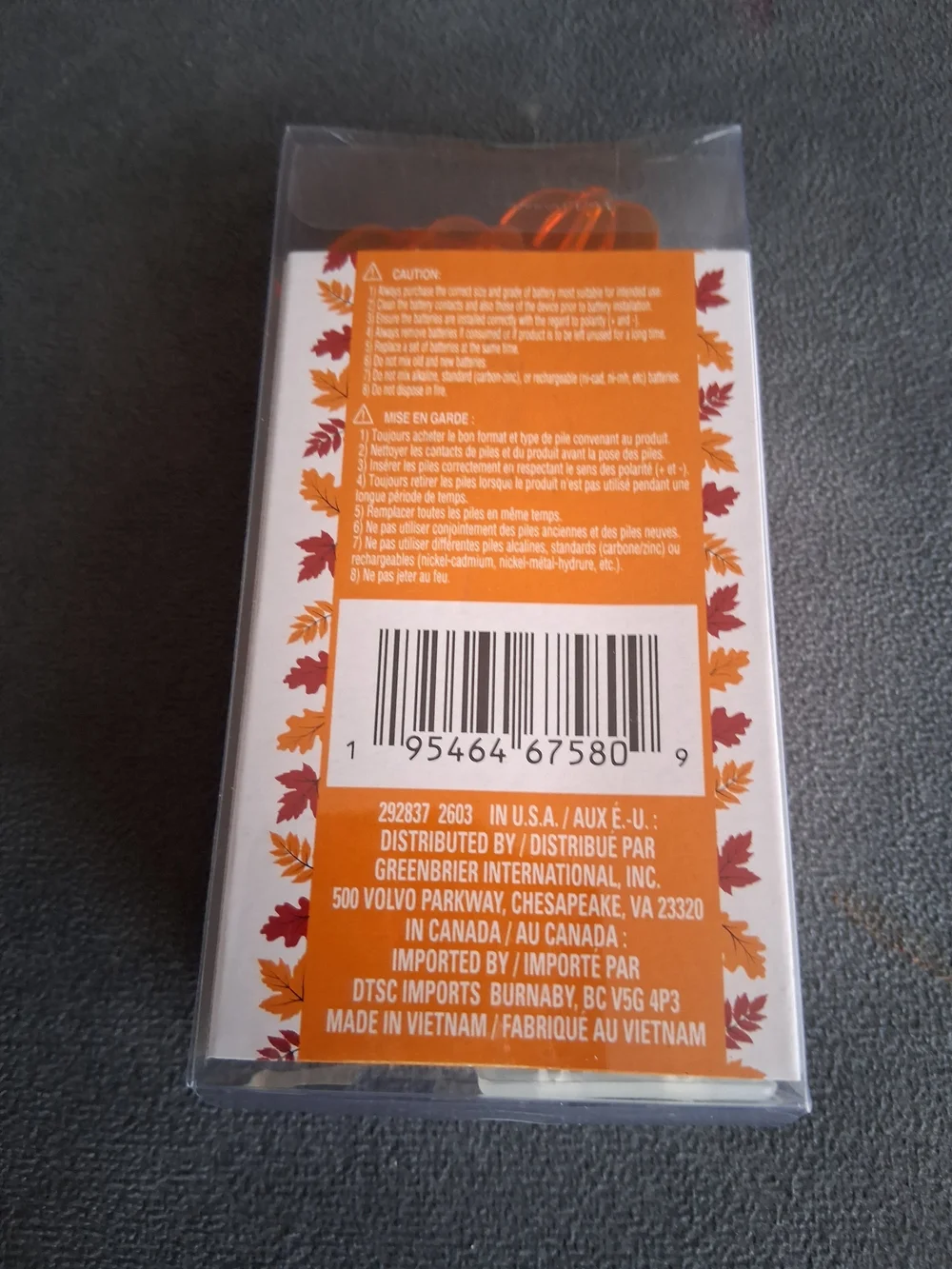Orange LED Pumpkin String Lights - 12 Count